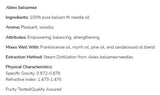 Balsam Fir Nehter Oil 100% Pure Abies Balsamea - 30 ml