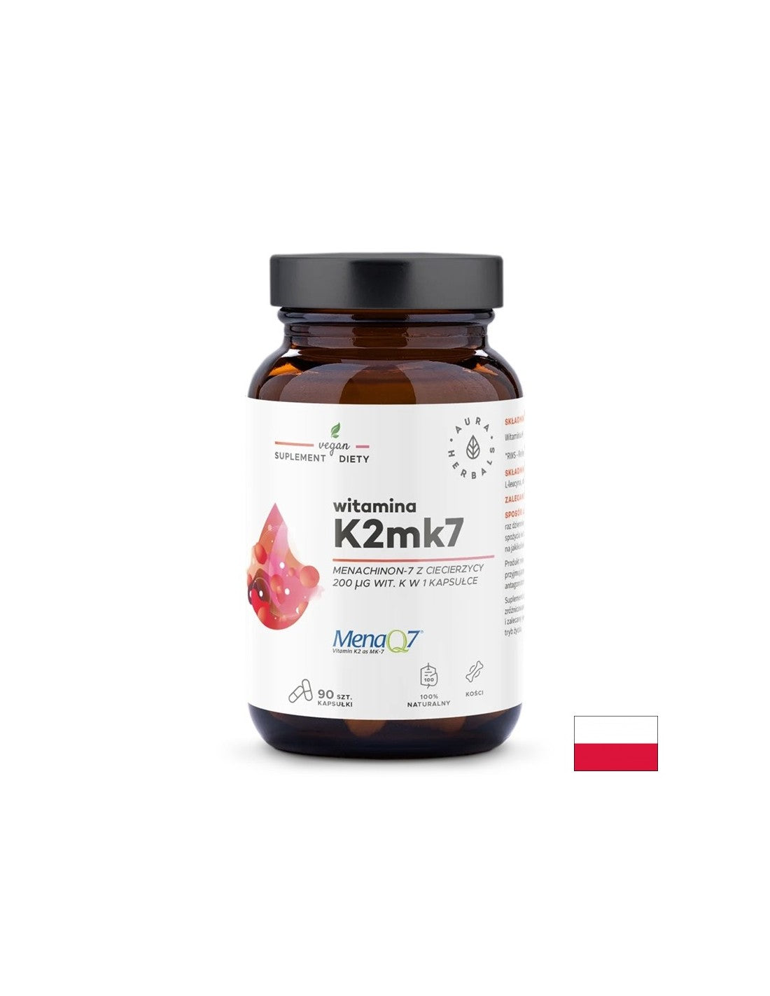 Starostlivosť o kostnú a srdiečko - vitamín K2 (MK -7), kapsuly 200 µg x 90