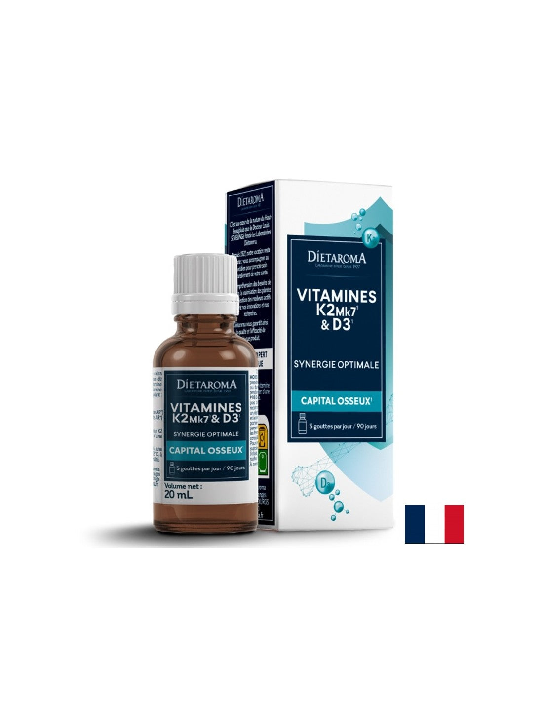 Kostná starostlivosť - vitamín D3+ K2, 20 ml kvapky