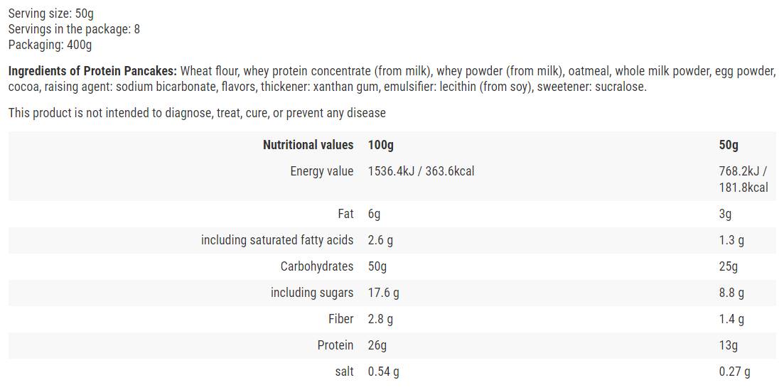 Proteínové palacinky - 400 gramov