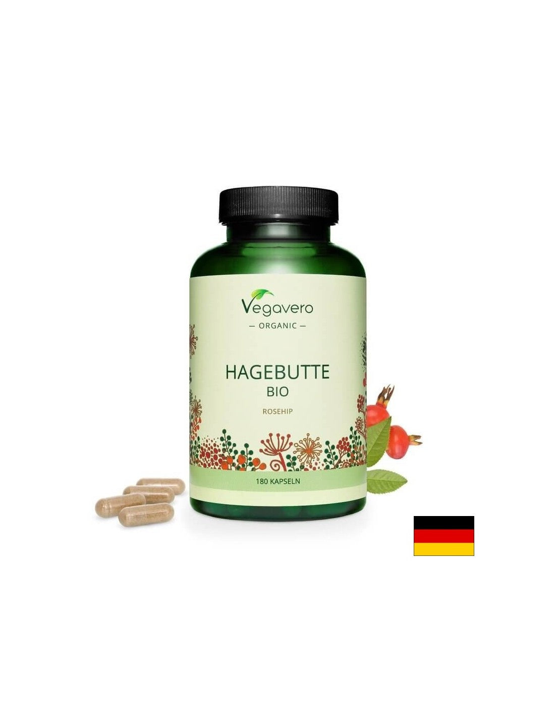 Hagebutte Bio/ Bio Shipka, 180 kapsúl, 100% vegan <tc>Vegavero</tc>