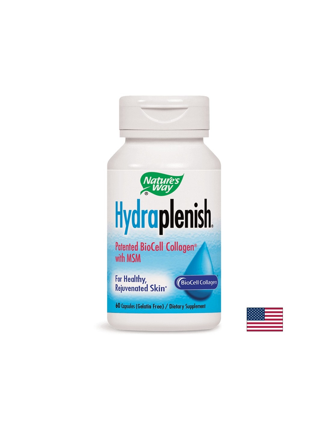 Kolagén s kyselinou hyalurónovou a MSM Hydraplenish® - Krásne pokožky a zdravé kĺby, 750 mg, 60 kapsúl prírody