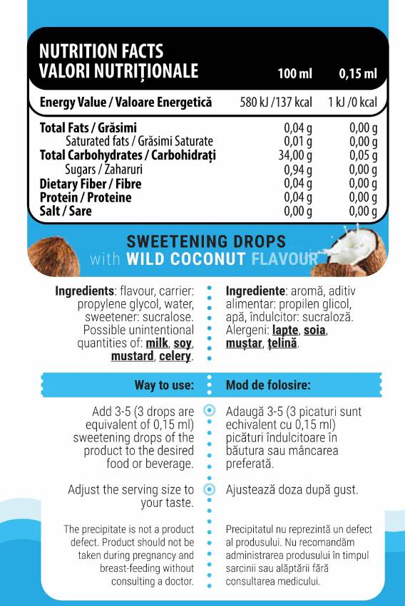 IDROPS / NULE CALORIE SLUPTERENIE - 30 ml