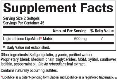Glutatión lipomicel Matrix 300 mg - 90 gélových kapsúl