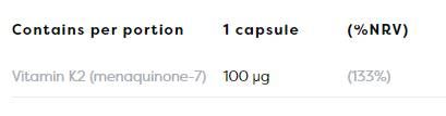 Vitamín K2 Mk -7 100 mcg - 60 gélových kapsúl