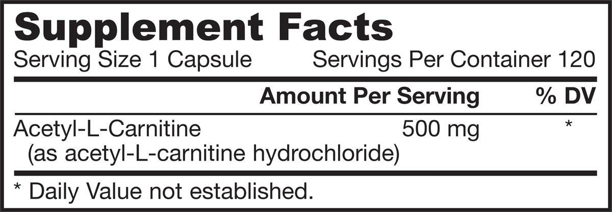 Acetyl L -karnitín 500 mg - 60 kapsúl