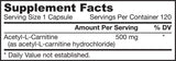 Acetyl L -karnitín 500 mg - 60 kapsúl