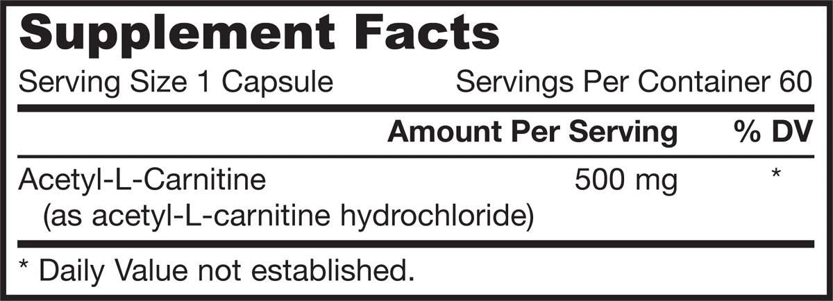 Acetyl L -karnitín 500 mg - 60 kapsúl