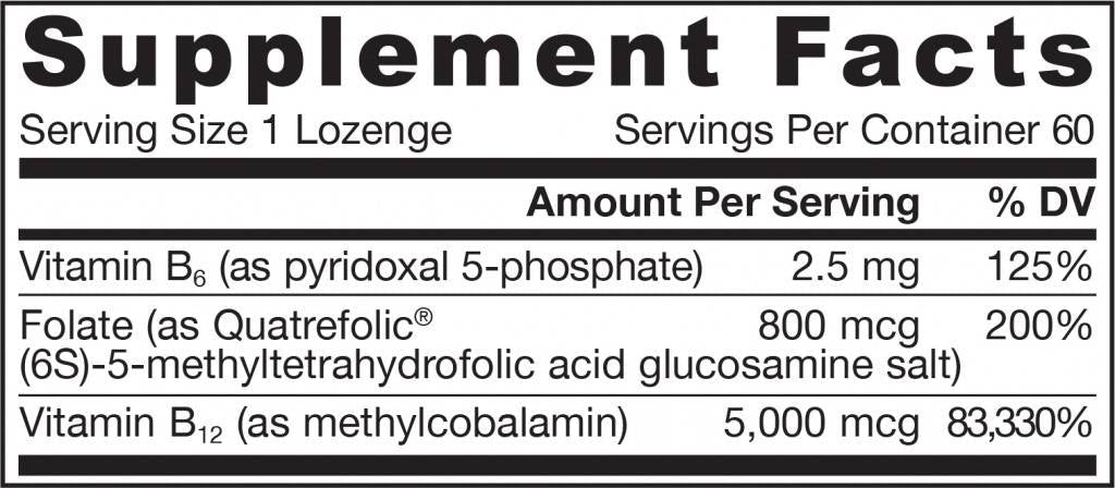 Metyl B -12 5000 mcg a metylový folát 800 mcg - 60 sublingválnych tabliet