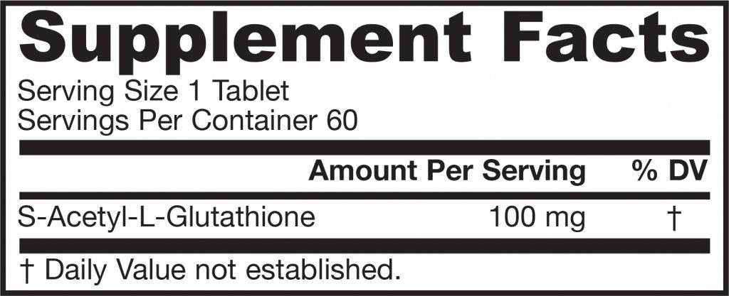 S-acetyl l-glutation 100 mg-60 tabliet