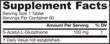 S-acetyl l-glutation 100 mg-60 tabliet