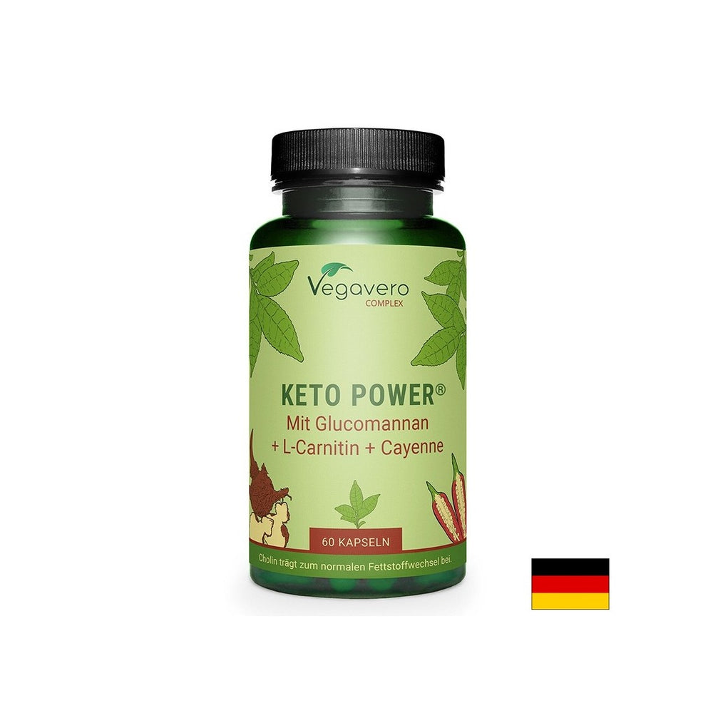 Keto Power® s glukomannanom, L-karnitínom a kajenským korením, 60 kapsúl
