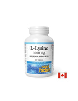 Herpes Simplex, kostný systém – L-lyzín, 1000 mg x 60 tabliet <tc>Natural Factors</tc>