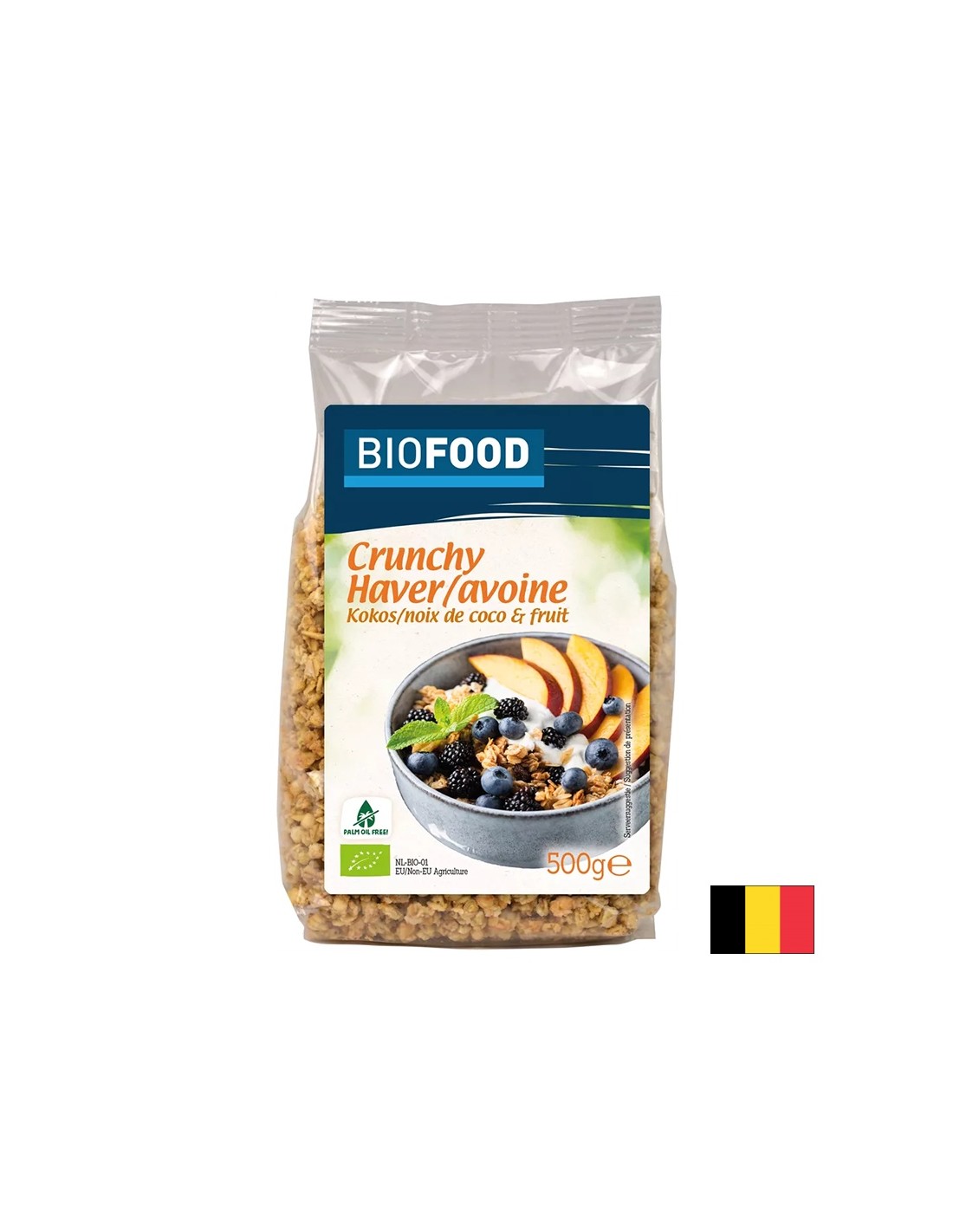 Chrumkavé ovsené vločky s kokosom a ovocím bio, 500 g
