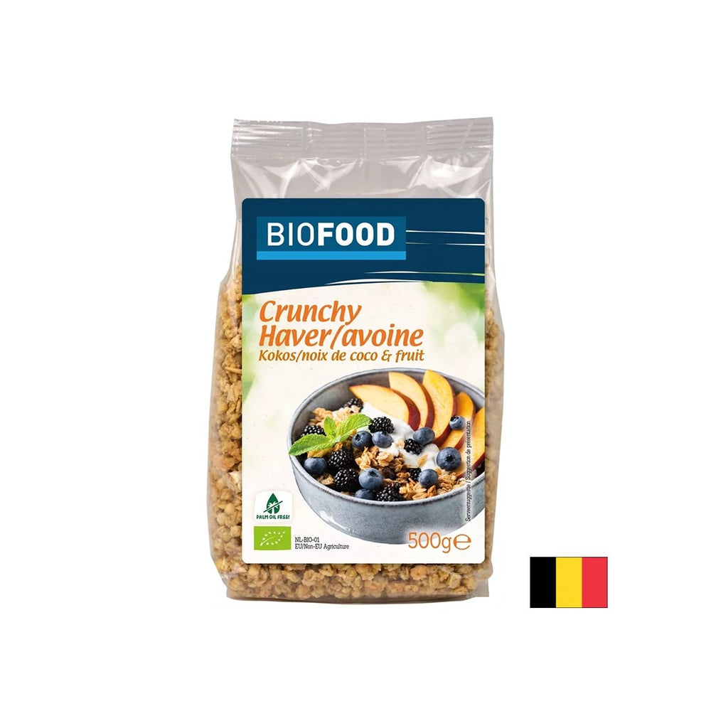Chrumkavé ovsené vločky s kokosom a ovocím bio, 500 g