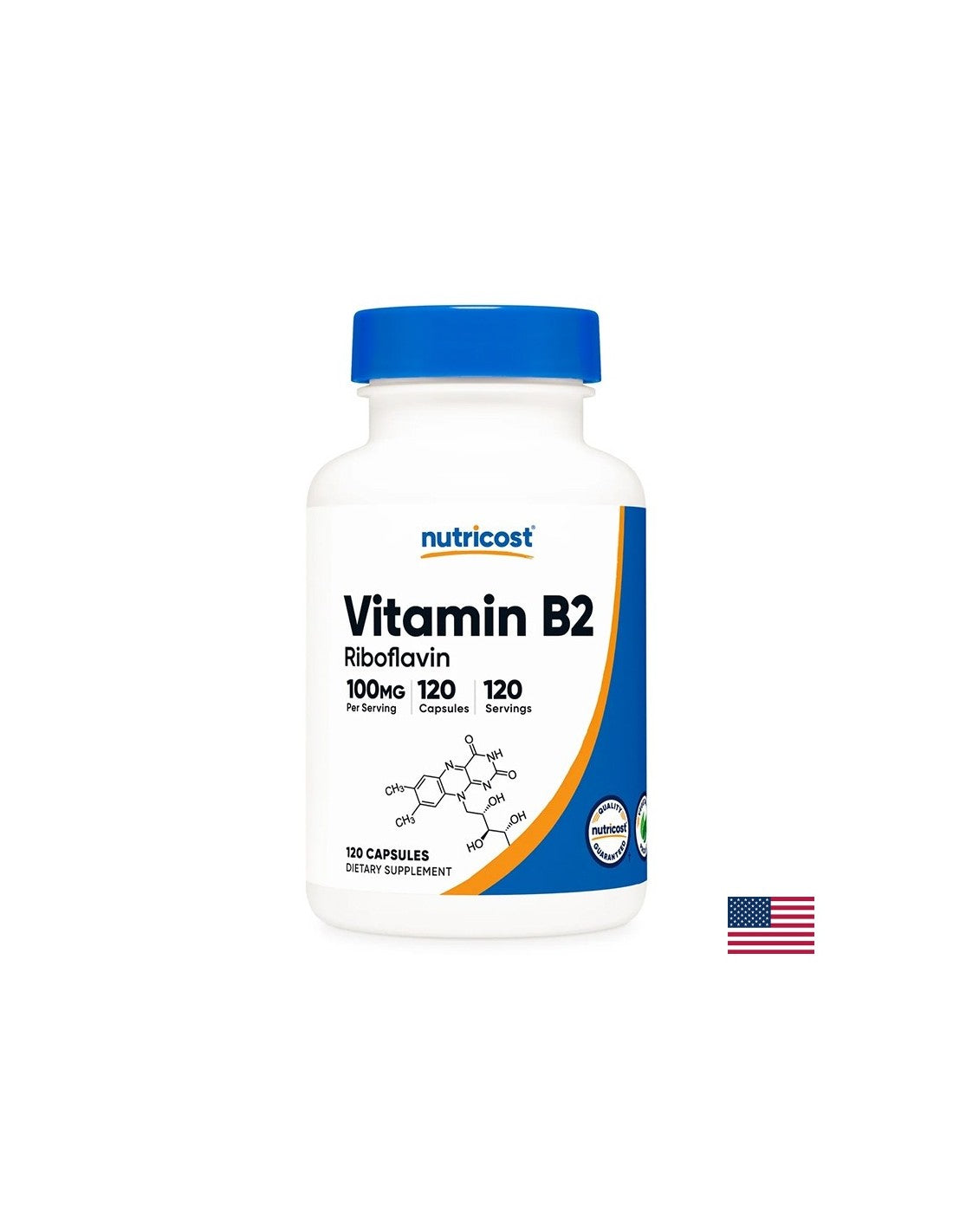Bunková energia a tón - vitamín B2 (riboflavín), 100 mg x 120 kapsúl