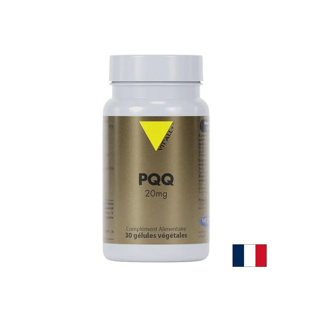 Bunkové zdravie, funkcia srdca a mozgu - pyrrolochinolín chinón PQQ, 20 mg, 30 kapsúl