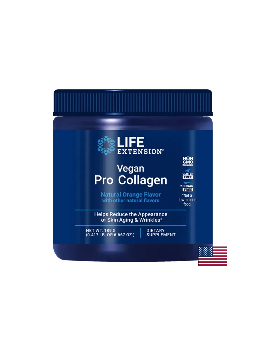Vlasy a pokožka - vegan Pro Collagen, 189 g prášok, oranžová vôňa