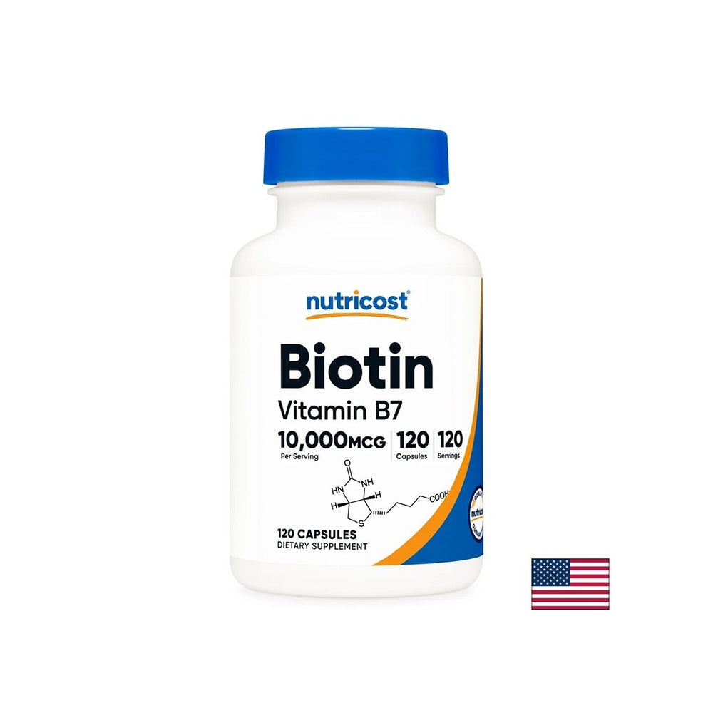 Vlasy, koža a nechty - biotín (vitamín B7), 10000 µg x 120 kapsúl