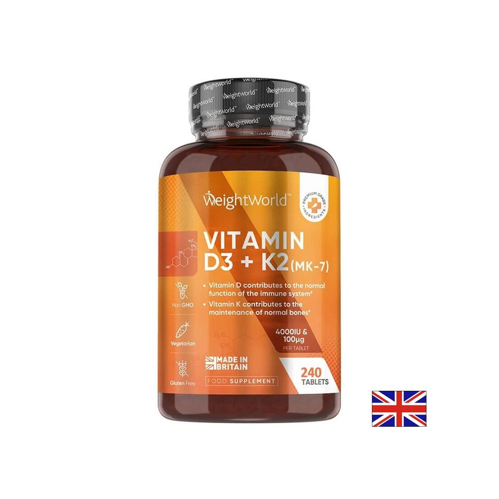 Kostný systém - vitamín D3 4000 IU + K2 100 µg, 180 tabliet Hmotnosť sveta