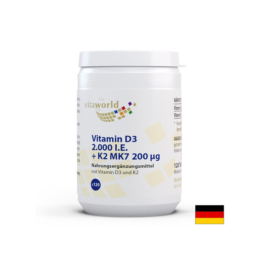 Kostný systém - vitamín D3 50 µg + k2 mk7 200 µg, 120 tabliet