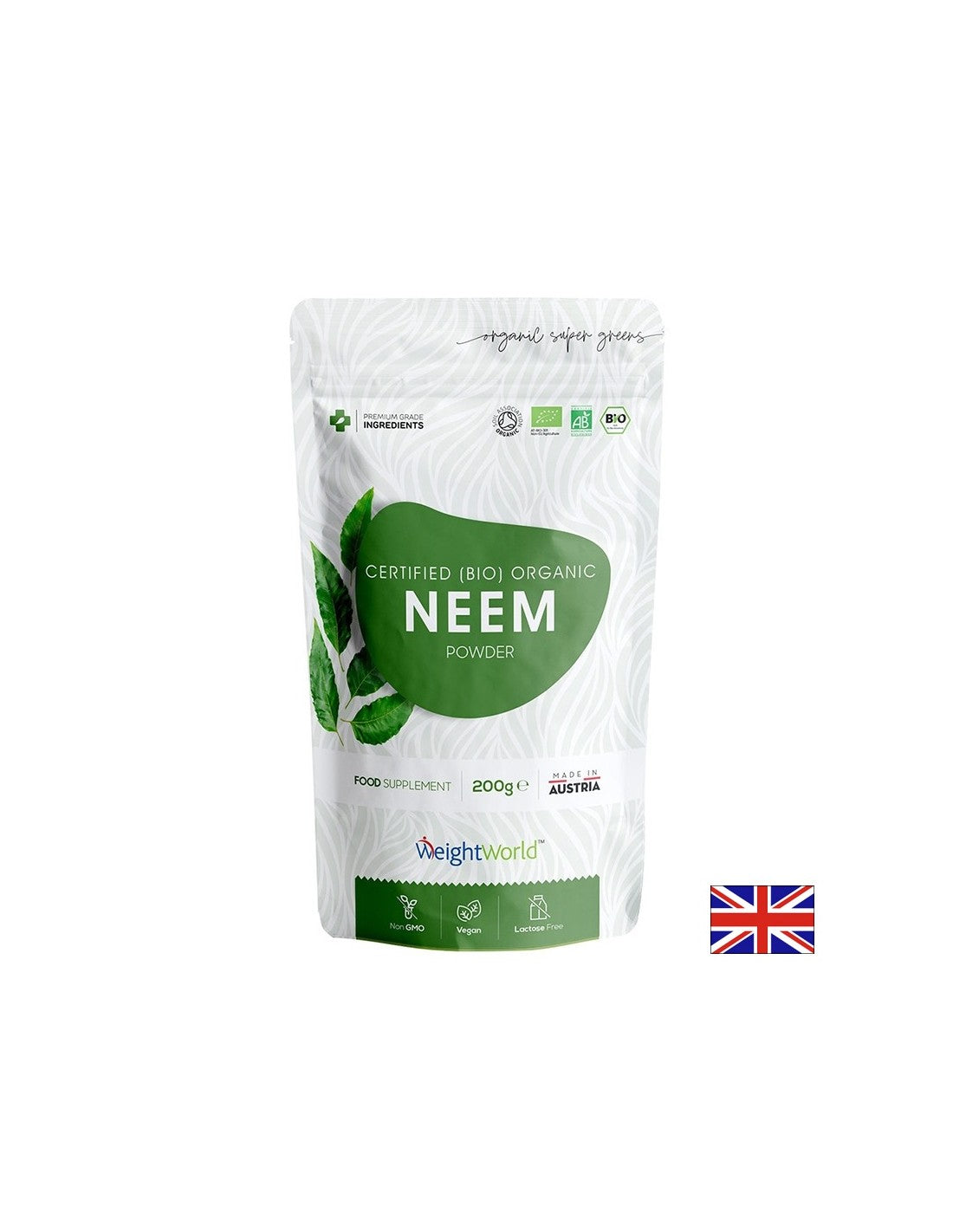 Krásne vlasy a pokožka - neem (list) Organické 2 g, prášok 200 g - neem