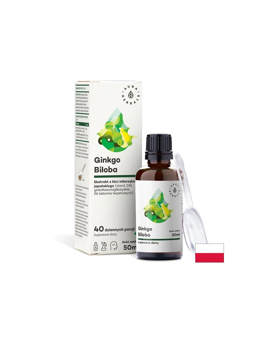 Obeh a funkcie mozgu - Ginkgo Biloba, 50 ml <tc>Aura Herbals</tc>