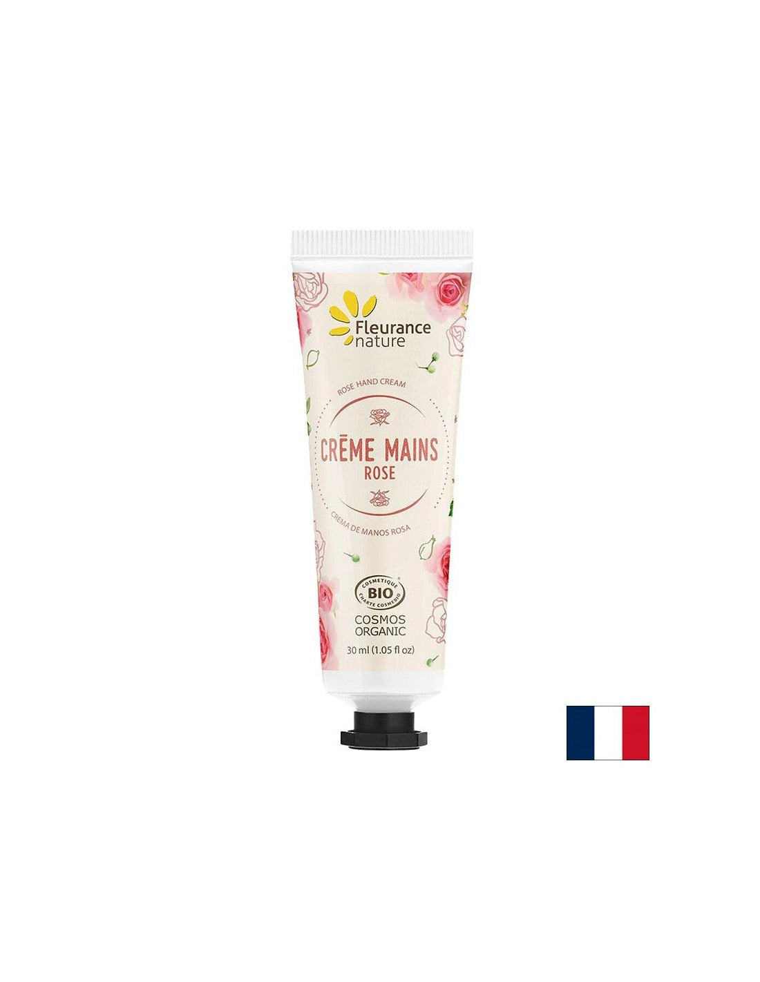 Krém na ruky s Damašenou Rose Kvetinová voda, bambucké maslo a aloe vera, 30 ml fleurancia príroda