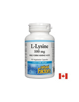 Herpes Simplex, osteoporóza a zdravie srdca - L-lyzín 500 mg, 90 kapsúl <tc>Natural Factors</tc>