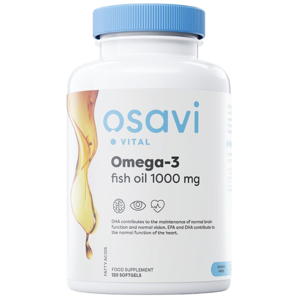 Omega 3 rybí olej 1 000 mg | Molekulárne destilované - 120 gélových kapsúl