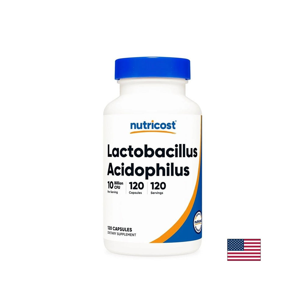 Lactobacillus acidophilus 10 miliárd aktívnych probiotík - črevná rovnováha a probiotická ochrana, 120 kapsúl