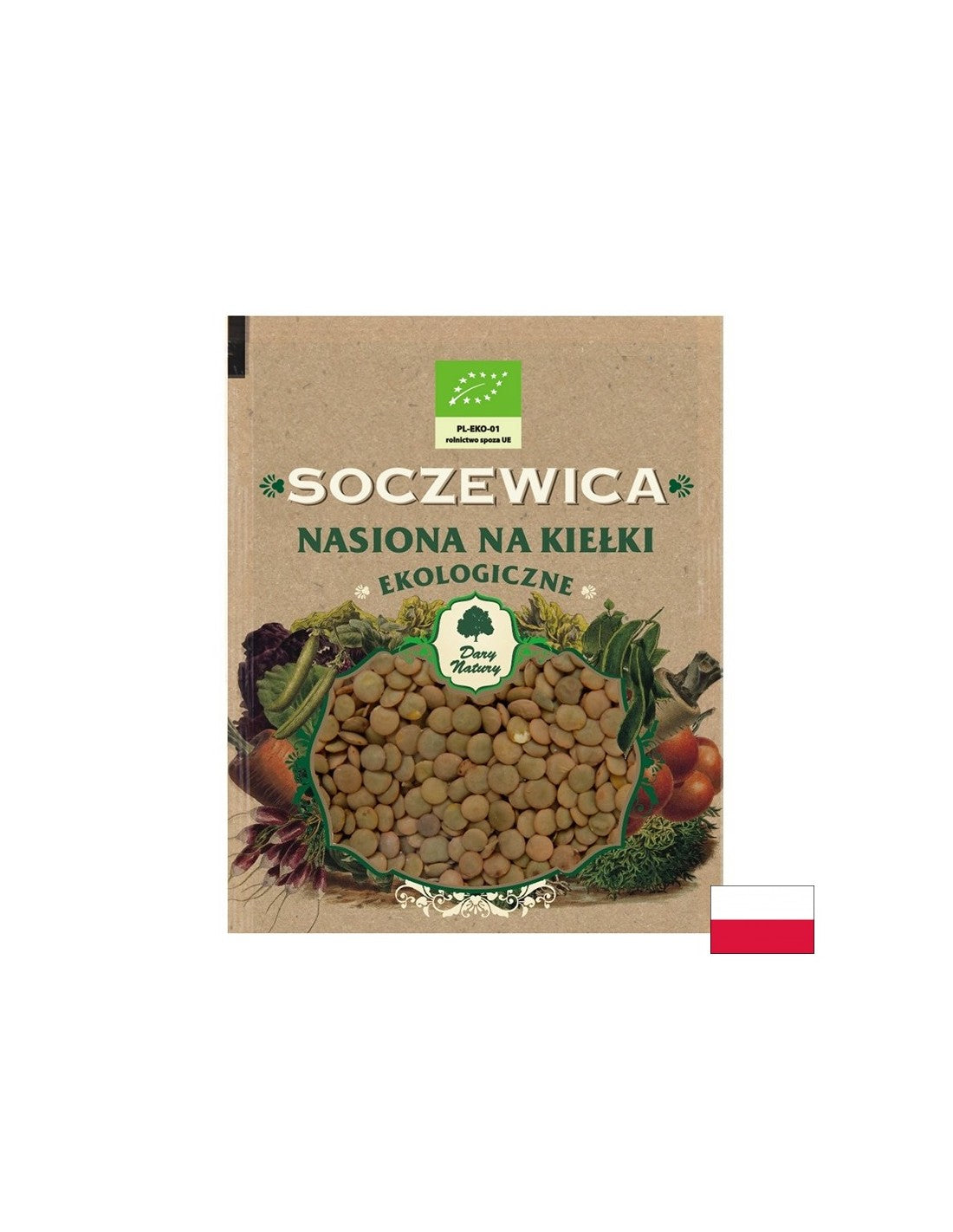 Šošovica - semená na klíčky Bio, 50 g <tc>Dary Natury</tc>