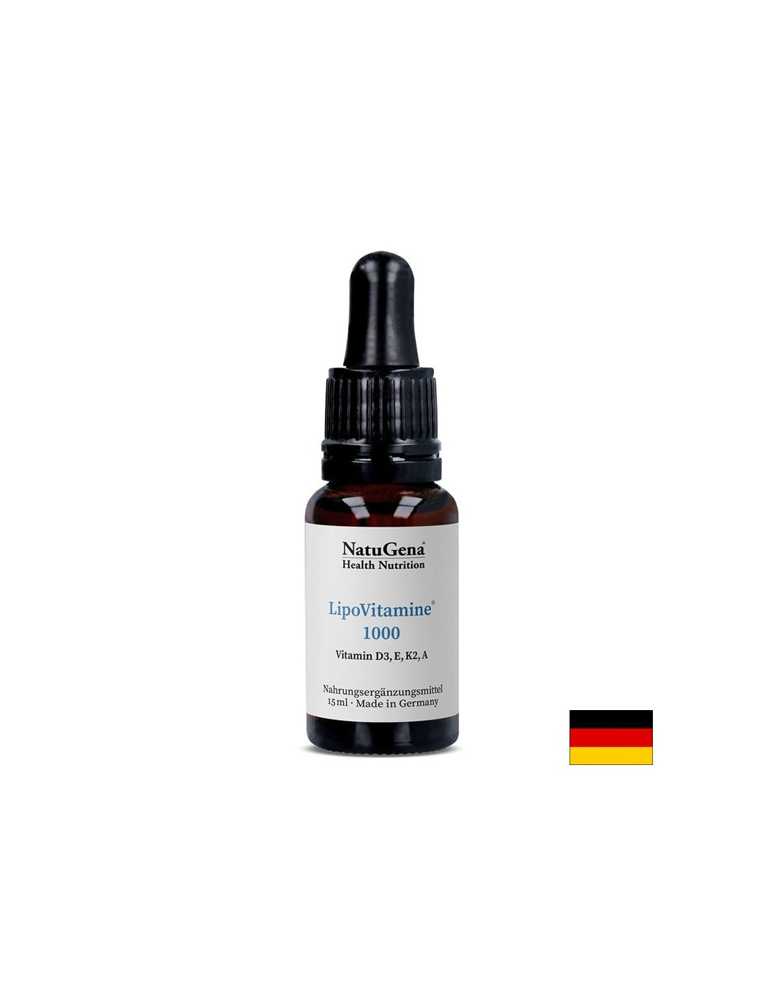 Lipozomálne vitamíny A, D3, E, K2 - vysoká absorpcia - lipovitamín® 1000, 15 ml kvapky, ~ 525 dávok