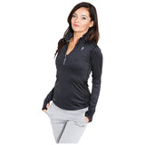 Dámska mikina / dlhý rukáv 01 LW Half -Zip - čierna