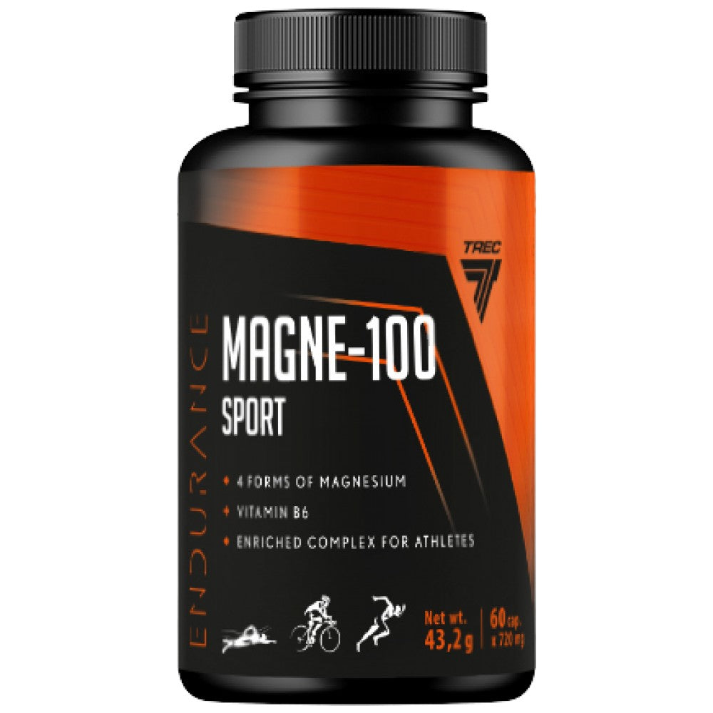 Športová vytrvalosť Magne 100 Obohatený komplex horčíka - 60 kapsúl