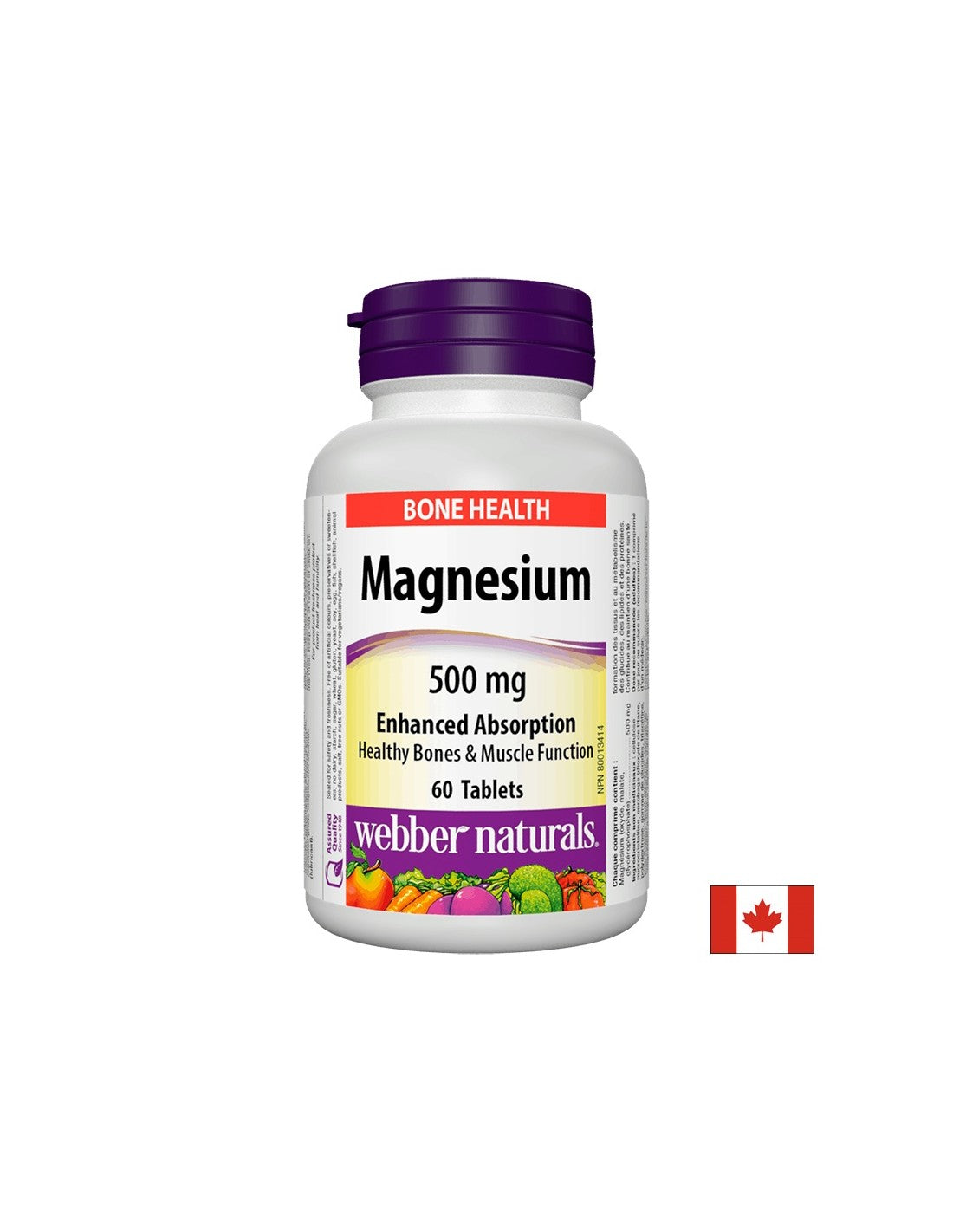 Horčík 500 mg x 60 tabliet s optimálnou absorpciou <tc>Webber Naturals</tc>