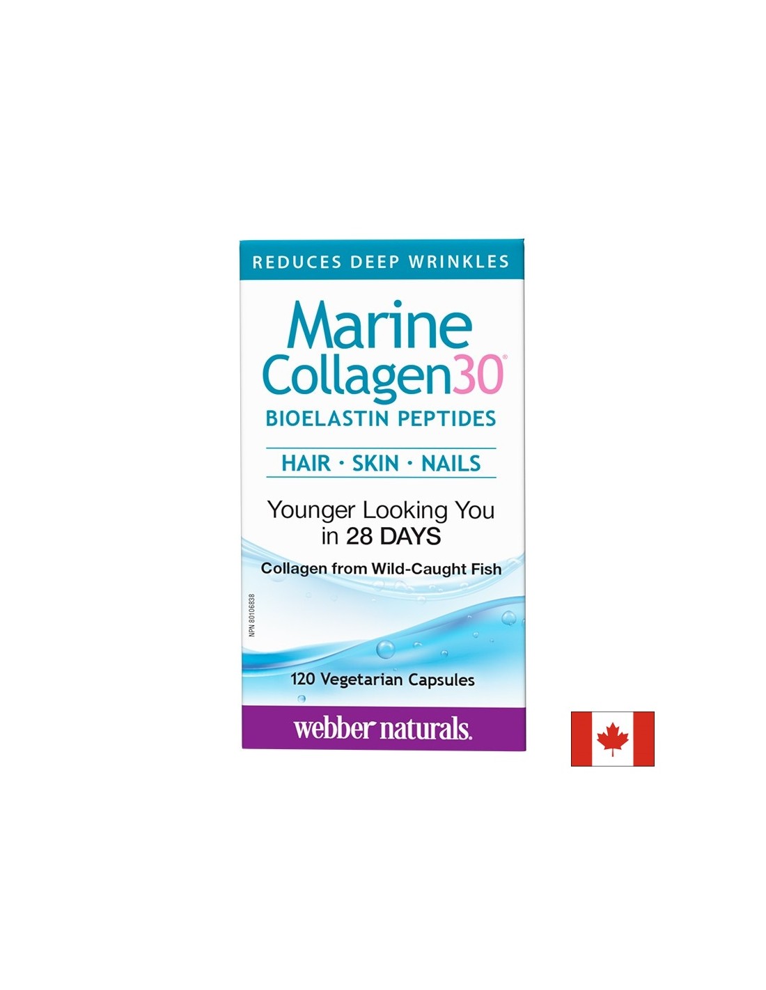 Marine Collagen30® Bioelastin Peptides - morský kolagén s bioelastínovými peptidmi, 120 kapsúl