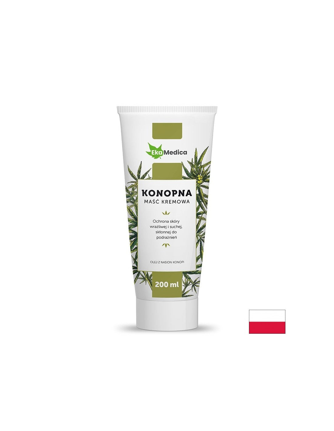 Masážny krém s konopným olejom, 200 ml Ekamedica