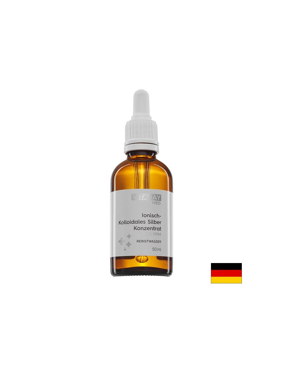 MED Kolloidales Silber Konzentrat - koncentrát koloidného striebra 500 PPM - 10:1 vysoko koncentrovaný, 50 ml <tc>Vitabay</tc>