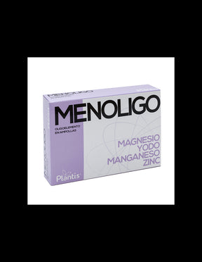 Menoligo Oligoelementos Magnesium, iodine, manganese, zinc/ For menopause, 20 ampoules to drink Artesania - Nutra Best Europe