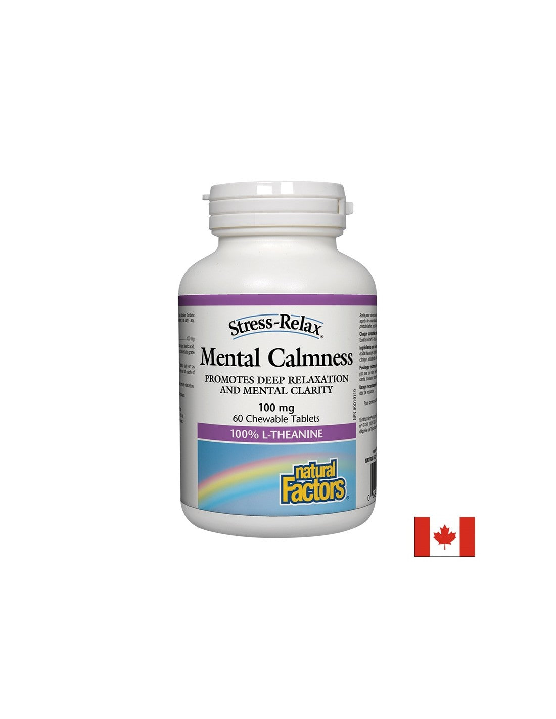 Mental Calmness/ L-Theanine 100 mg x 60 žuvacích tabliet <tc>Natural Factors</tc>