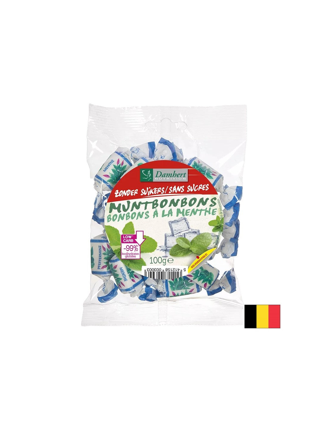 Mincovne cukríky (bez cukru), 100 g