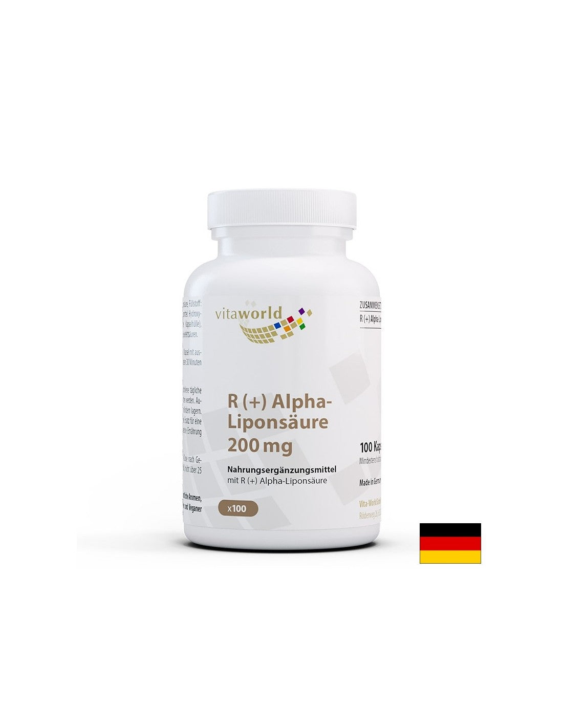 Metabolizmus a hladina cukru v krvi - r ( +) kyselina alfa -lipoová (R + alfa -liponsaure), 200 mg x 100 kapsuly