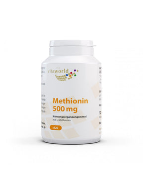 Methionin / Methionin 500 mg, 120 capsules Vita-World - Nutra Best Europe