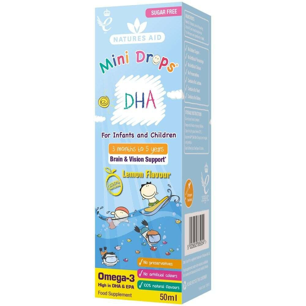 Omega 3 kvapky pre deti (Kids Omega-3 Mini Drops) 50 ml Naturesaid