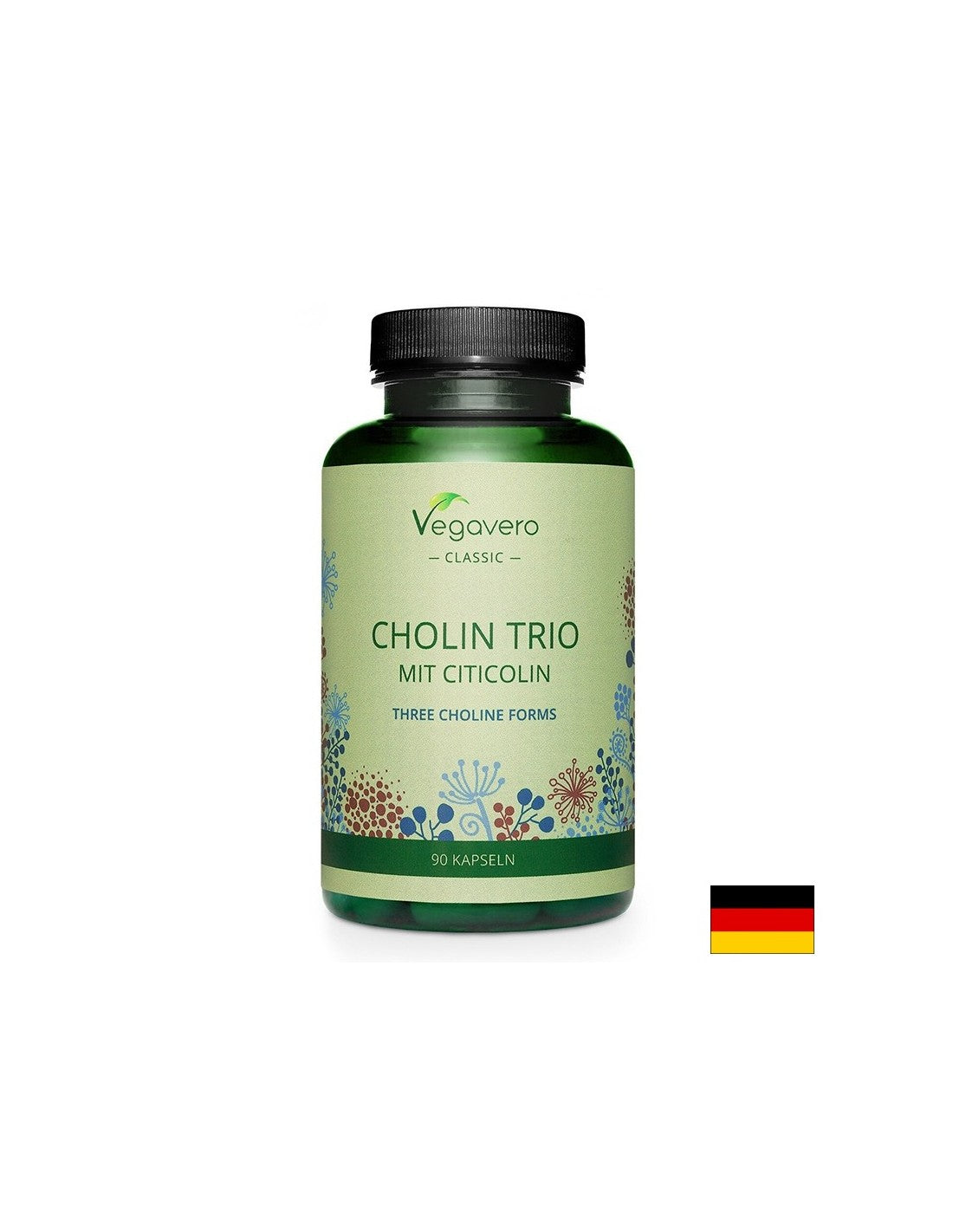 Funkcia mozgu - cholín, citikolín a fosfatidylcholín, 90 <tc>Vegavero</tc> Kapsuly