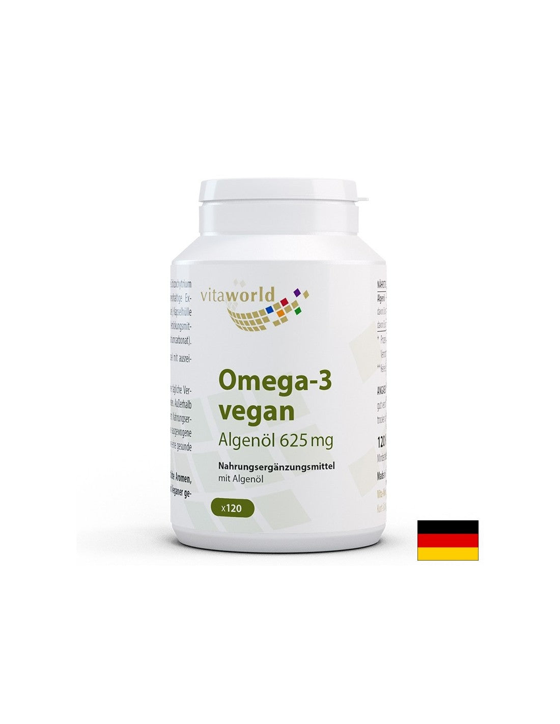 Funkcia mozgu a srdca - Omega -3 (z rias) - Vegan, 625 mg x 120 kapsúl