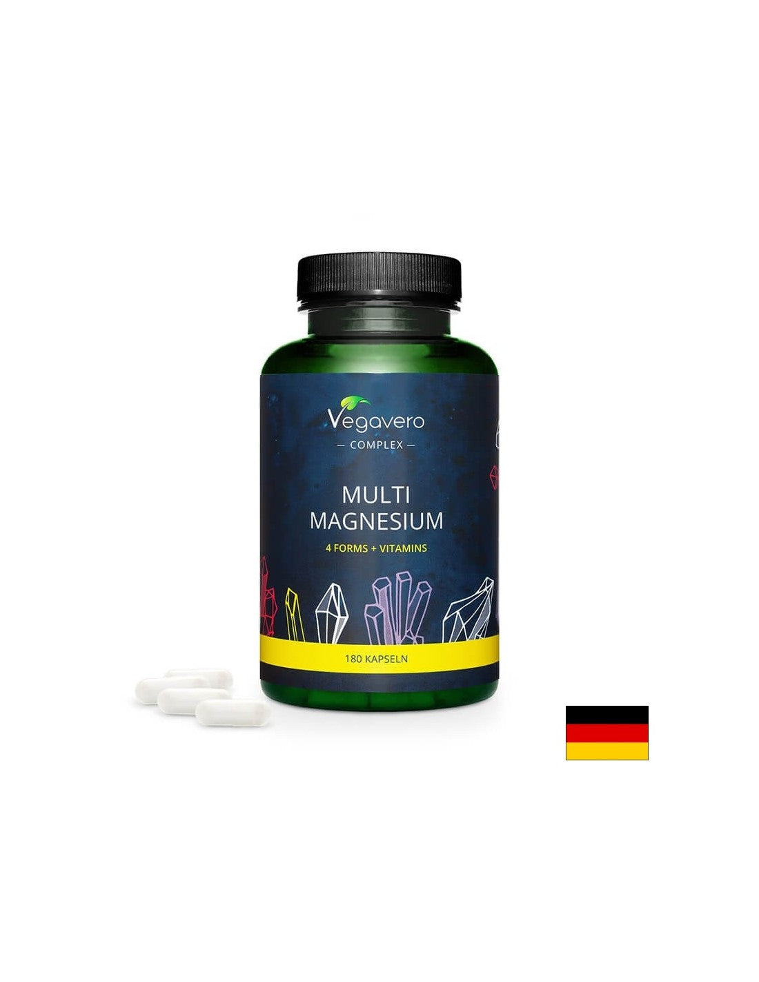 Multi Magnesium - Multimagnesium s vitamínmi B2 a B6, 180 <tc>Vegavero</tc> kapsuly