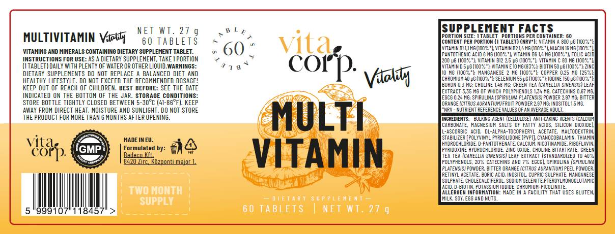 Vitalita multivitamínu - 60 tabliet