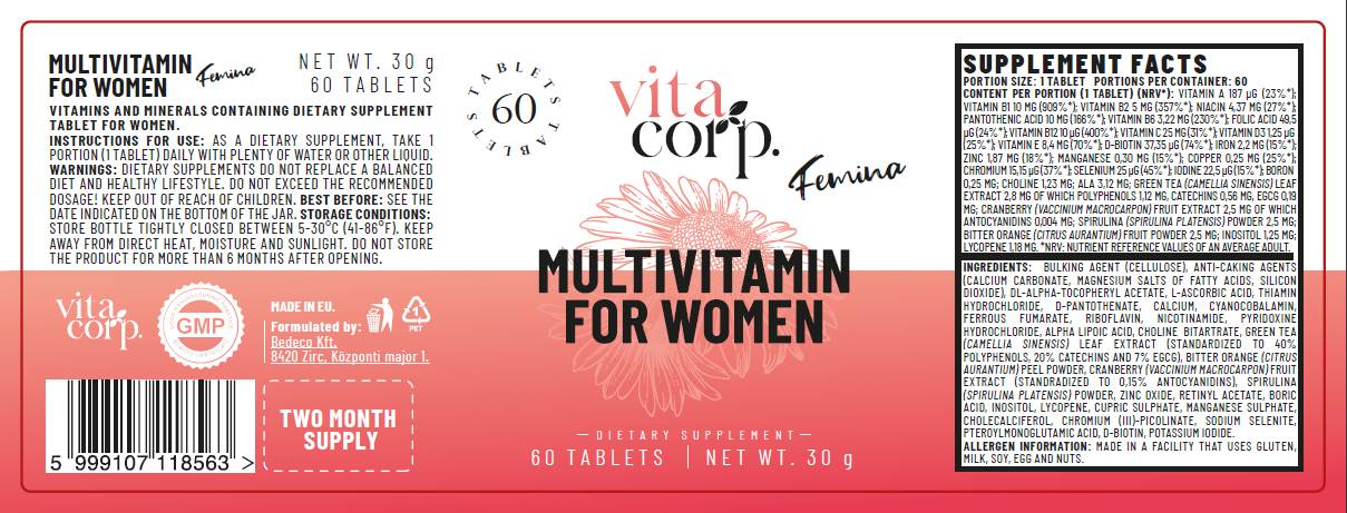 Femina multivitamín pre ženy - 60 tabliet